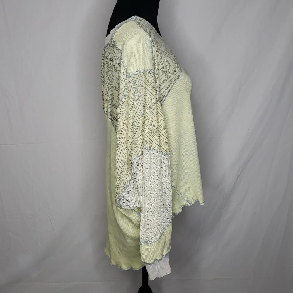 Oli & Hali Tie Dye Aztec Print Oversized Slouchy Lace Tunic Top Size S Lagenlook - Picture 7 of 16
